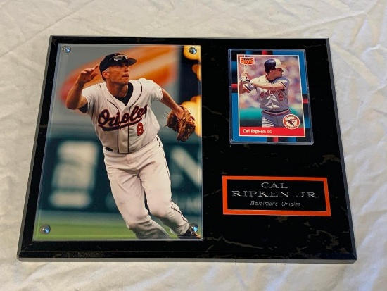 CAL RIPKEN JR Orioles Wall Plaque with Photo and Trading Card
