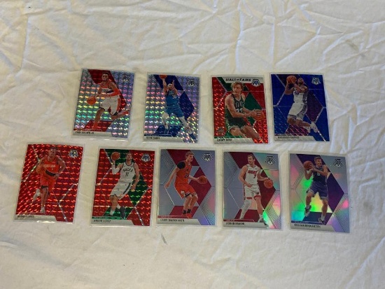 Lot of 9 2019-20 Mosaic Basketball PRIZM REFRACTORS Insert Cards