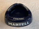 Vintage Martell Cognac Blue Triangle Ashtray