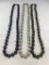 Lot of 3 Enamel Bead Necklaces