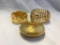 Lot of 3 Gold-Tone Cuff Bracelets