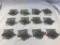 Lot of 12 Identical Silver-Tone Brooches