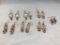 Lot of 7 Pink Pierced Earrings