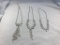 Lot of 3 Silver-Tone Rhinestone Necklaces
