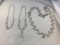 Lot of 3 Silver-Tone Rhinestone Necklaces