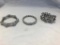 Lot of 3 Silver-Tone Bracelets