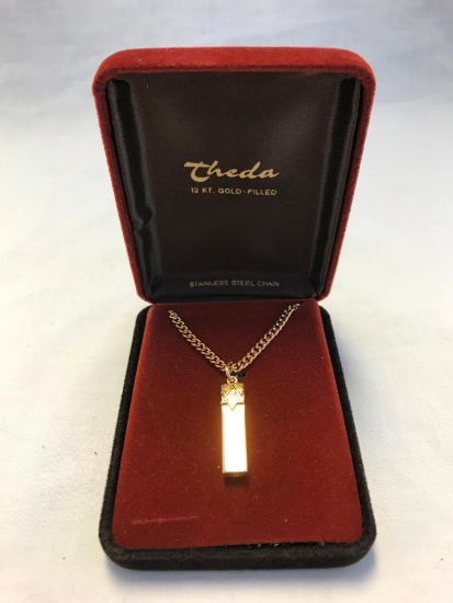 THEDA 12KT Gold Filled Star of David Pendant Necklace