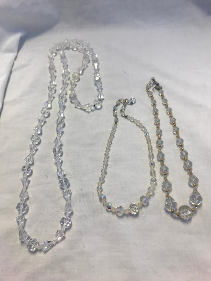 Lot of 3 Austrian Crystal Necklaces