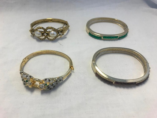 Lot of 4 Gold-Tone Bracelets