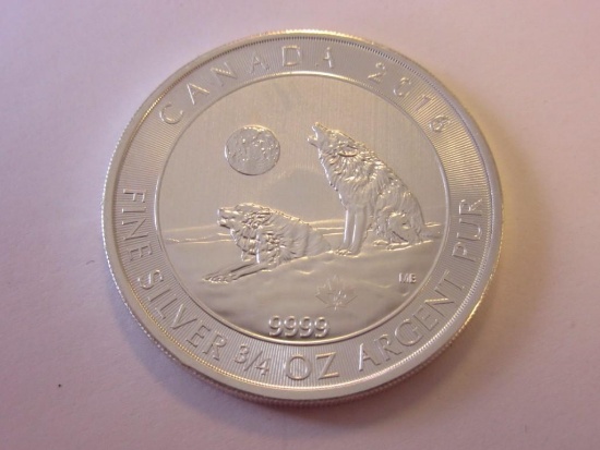 .999 Silver 3/4oz 2016 Canada 2 Dollar Coin