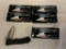 Lot of 5 Frost Cutlery Pocket Knife Marine Corps Tactical Black Handle 4.5