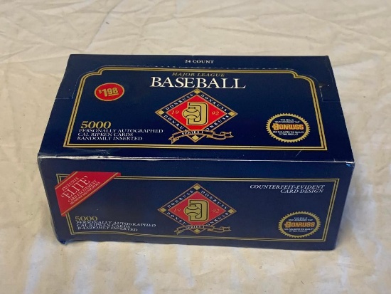1992 Donruss Baseball Series 1 Hobby Jumbo Packs Box 24 Packs