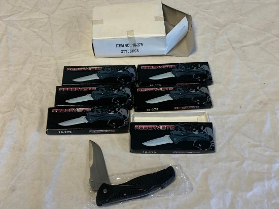 Lot of 6 Frost Cutlery Reservists Pocket Folding Knife Blade NEW IN BOX 18-279