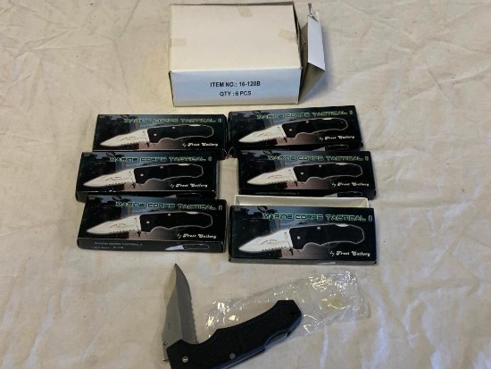Lot of 6 Frost Cutlery Marine Corps Tactical II Knife 4.5" Lightweight NEW IN BOX 16-120B