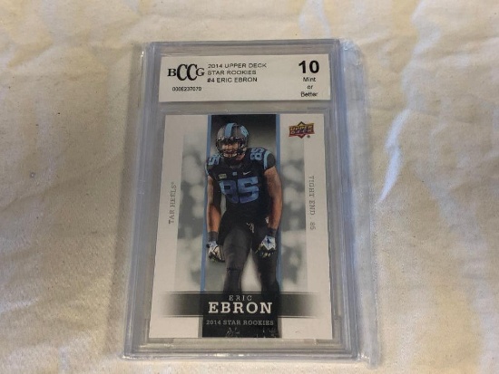 ERIC EBRON 2014 Upper Deck Football ROOKIE Card Graded 10 by BCCG