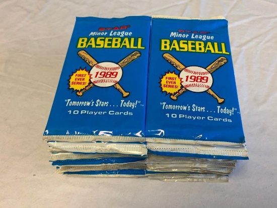 Lot of 32 Unopened Packs of 1989 STAR Minor League Baseball Trading Cards