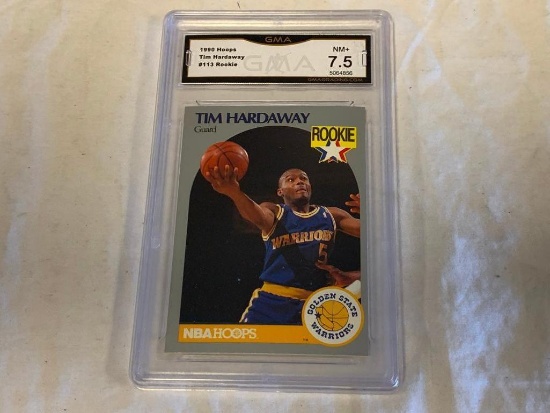 TIM HARDAWAY 1990 Hoops Basketball ROOKIE Card Graded 7.5 NM+