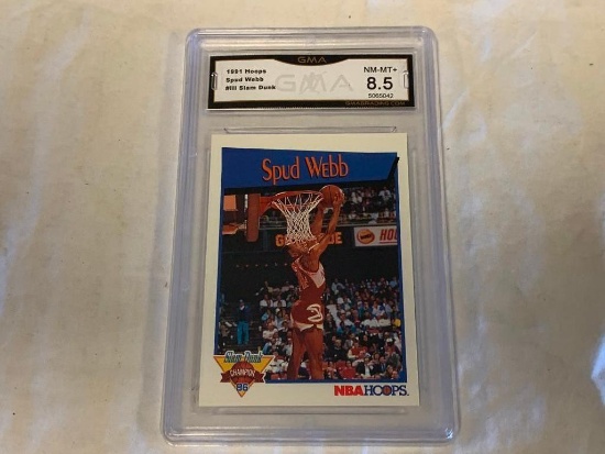 SPUD WEBB 1991 Hoops Basketball Card Graded 8.5 NM-MT+