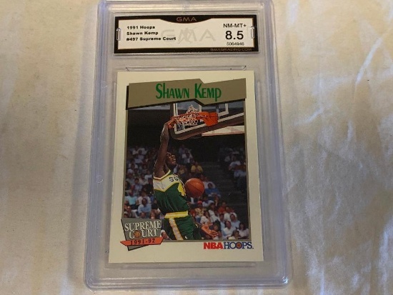 SHAWN KEMP 1991 Hoops Basketball Card Graded 8.5 NM-MT+