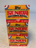 Lot of 3 1989 Topps Baseball Senior League Card Sets 132 cards per set