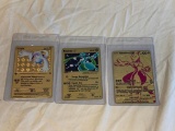 Lot of 3 POKEMON 15g Gold Cards- Lugia, Mewtwo GX and Mewtwo