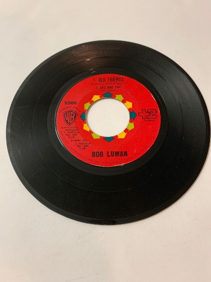 BOB LUMAN Boston Rocker / Old Friends 45 RPM 1961 Record