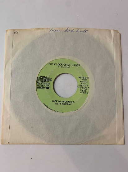 JACK BLANCHARD AND MISTY MORGAN ?? Tennessee Bird Walk 45 RPM 1970 Record