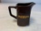 Imperial Whiskey Pitcher Brown Ceramic Bar Pitcher