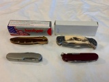 Lot of 4 Folding Pocket Knifes