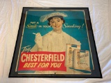 Vintage CHESTERFIELD Cigarette Poster Advertising