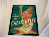 Vintage CHESTERFIELD Cigarette Poster Advertising