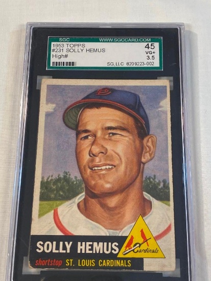 SOLLY HEMUS 1953 Topps Baseball Graded 45 VG+