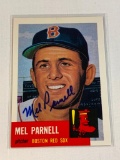 MEL PARNELL Red Sox AUTOGRAPH Baseball Card