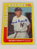 FRANKIE CROSETTI Yankees AUTOGRAPH Baseball Card