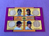 2001 UD Decade Game Used BAT Cards 4 Panels