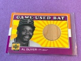 AL OLIVER 2001 Upper Deck Game Used BAT Card