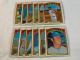 Lot of 12 KC ROYALS 1972 Topps Baseball Cards