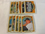 Lot of 11 TIGERS 1972 Topps Baseball Cards