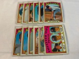 Lot of 12 INDIANS 1972 Topps Baseball Cards