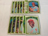 Lot of 13 WHITE SOX 1972 Topps Baseball Cards