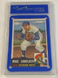 MIKE SANDLOCK 1953 Topps Baseball Card Graded 7 NM