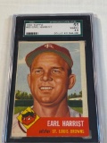 EARL HARRIST 1953 Topps Baseball Graded 55 VG EX+
