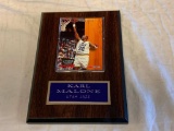 KARL MALONE Jazz Wall Plaque with trading card