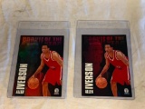 Lot of 2 1996 Score Board Allen Iverson #5 Rookie of the Year Cards