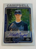 MATT CAMPBELL 2005 Chrome Baseball AUTOGRAPH Card