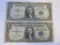 Pair of Series 1935F $1 Silver Certificates