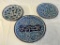3 ARABIC FLORAL CERAMIC POTTERY CHARGER PLATES
