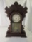 Vintage Wooden Pendulum Mantle Clock w/ Key