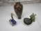 Lot of 3 cloisonne and brass items