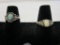 Set of 2 925 sterling rings with stones